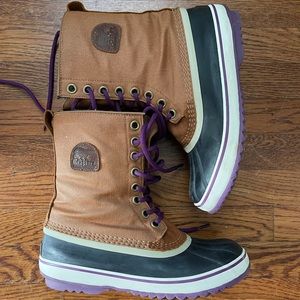 Sorel Brown and Black Winter Boots